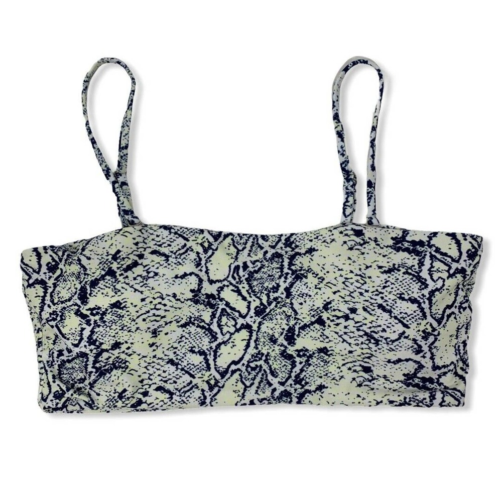 Zaful Bikini Top Abstract Snakeskin Print Size 6
